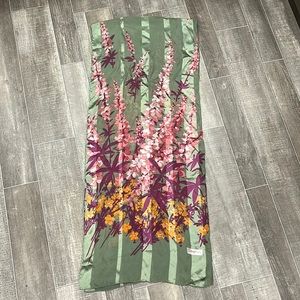 Vintage Bayron Long  Chiffon Silk Scarf